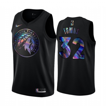 Maillot Basket Minnesota Timberwolves Karl-Anthony Towns 32 Iridescent HWC Collection Swingman - Homme